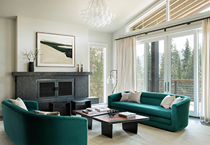 luxury living room in home by San Francisco interior designers