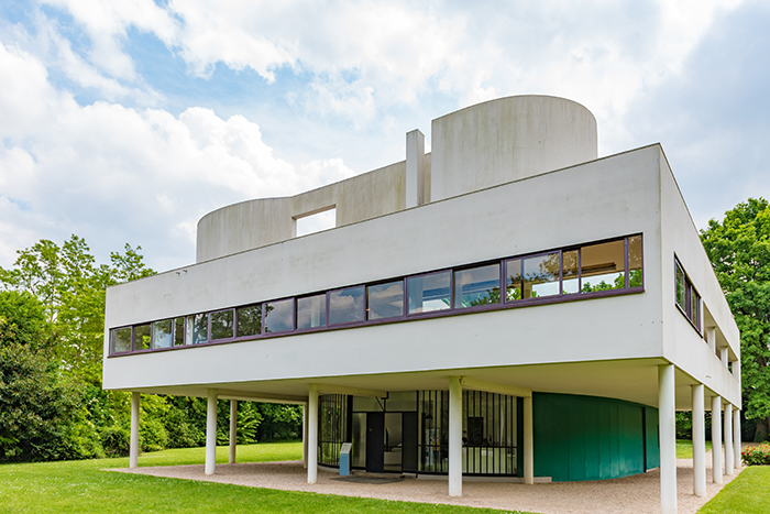 Villa Savoye designed by modern architect Le Corbusier