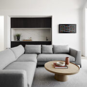Living room in high-end contemporary home by San Francisco interior designers Niche Interiors