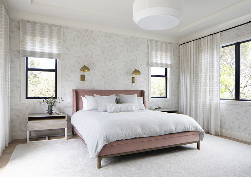 top San Francisco Bay Area interior designers create a feminine primary bedroom retreat