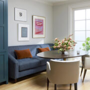 contemporary San Francisco kitchen with custom banquette